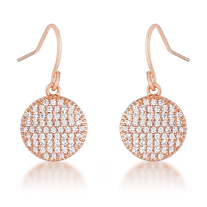 Avera .6 Ct Elegant Cubic Zirconia Plated Disk Earrings
