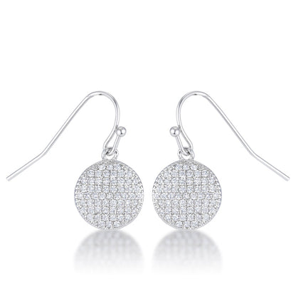 Avera .6 Ct Elegant Cubic Zirconia Plated Disk Earrings