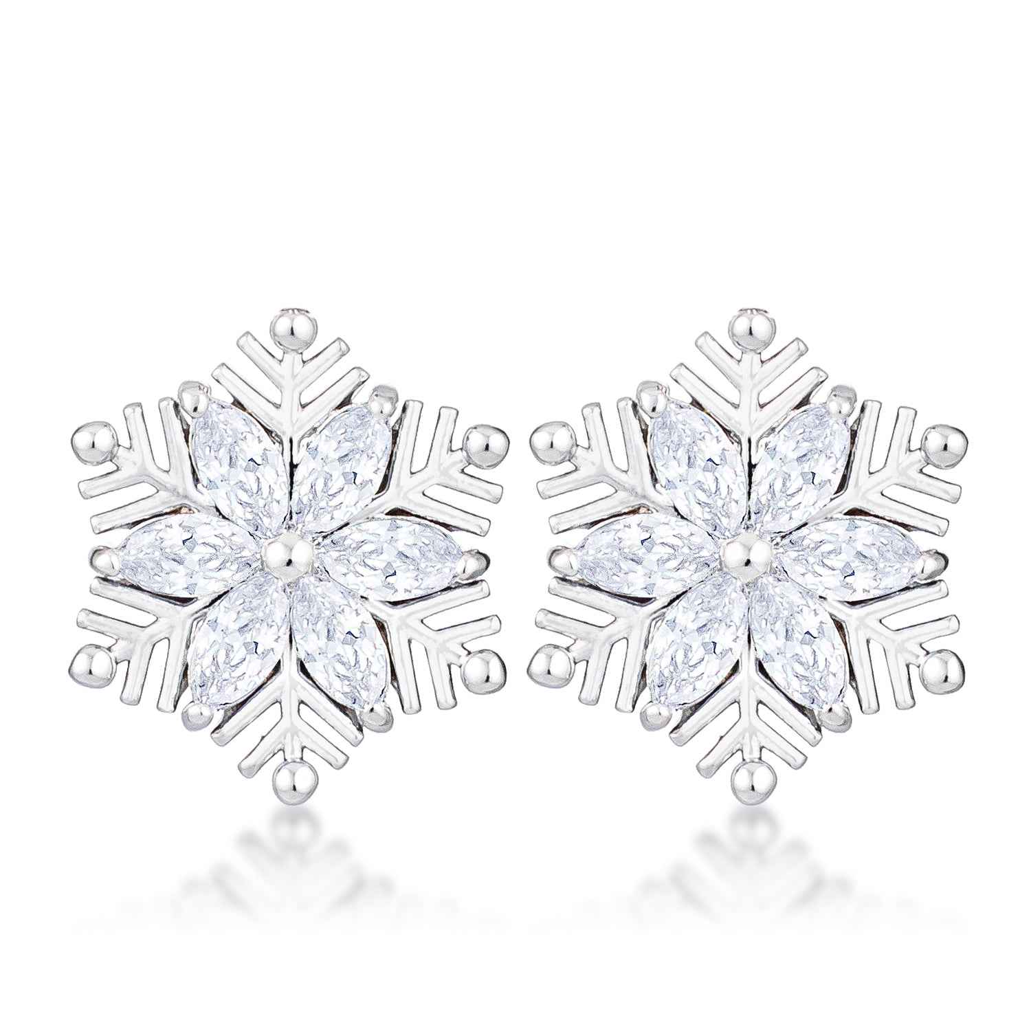 Marquise Snowflake Earrings