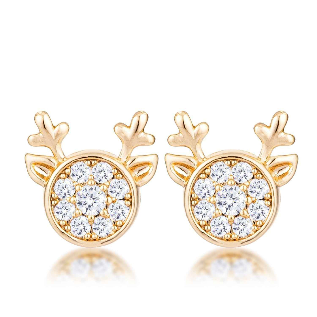 CZ Reindeer Earrings