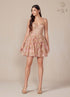 Nox Anabel E914 Short Applique Tiered A-Line Dress  DestGlow