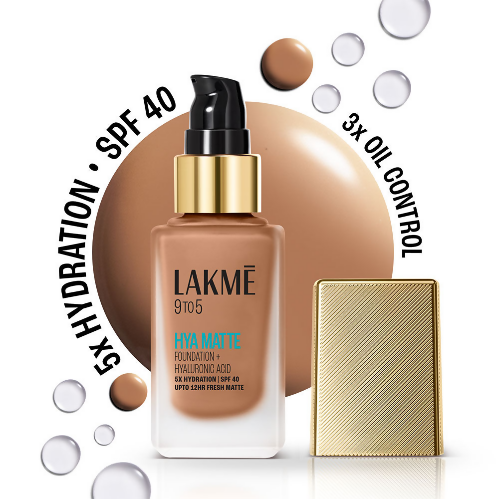 Lakme 9to5 Hya Matte Foundation + Hyaluronic Acid - Neutral Chestnut