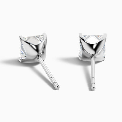 Princess Cut Moissanite Stud Diamond Earrings