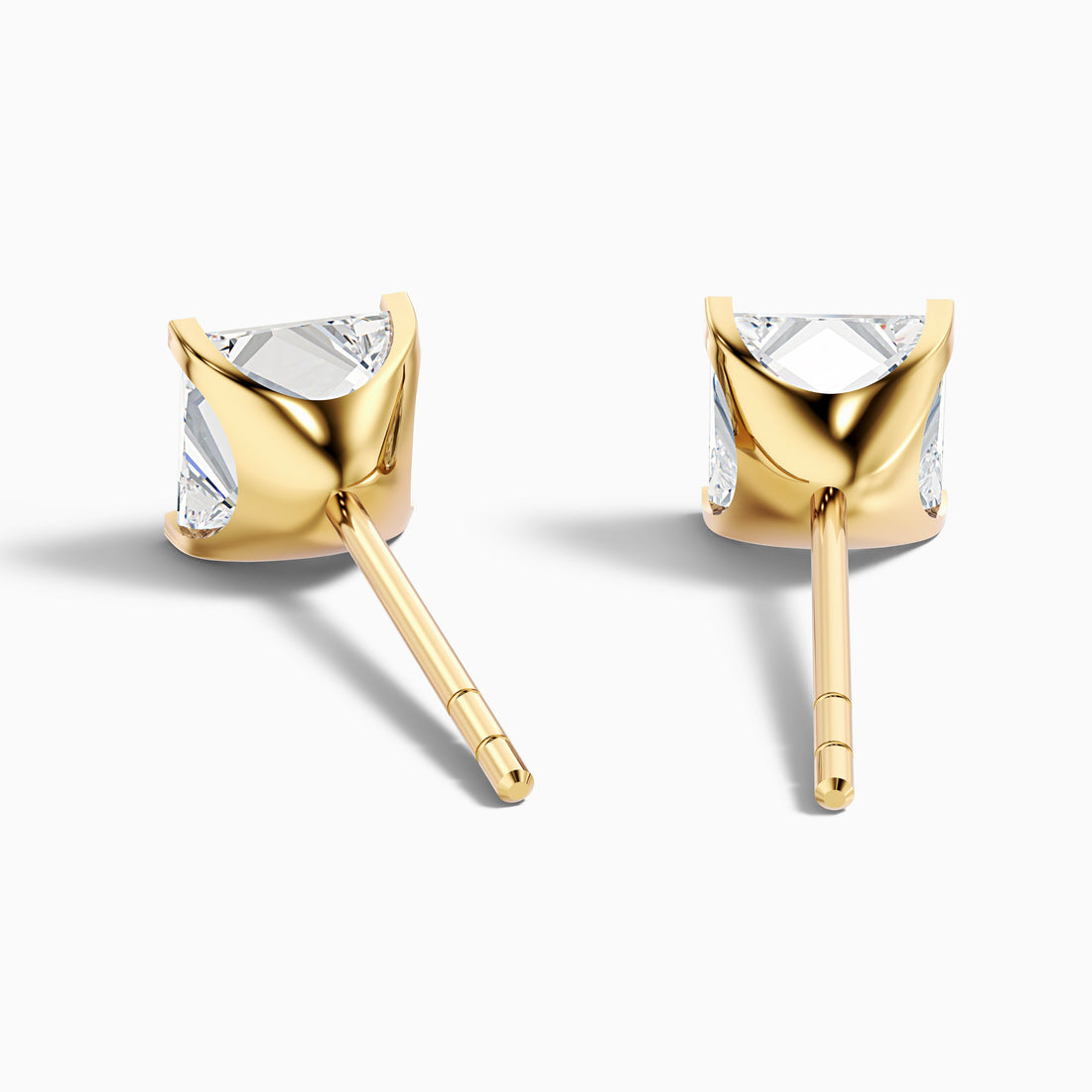Princess Cut Moissanite Stud Diamond Earrings  DestGlow