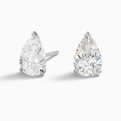 Pear Cut Moissanite Stud Diamond Earrings