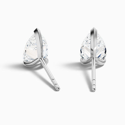 Pear Cut Moissanite Stud Diamond Earrings