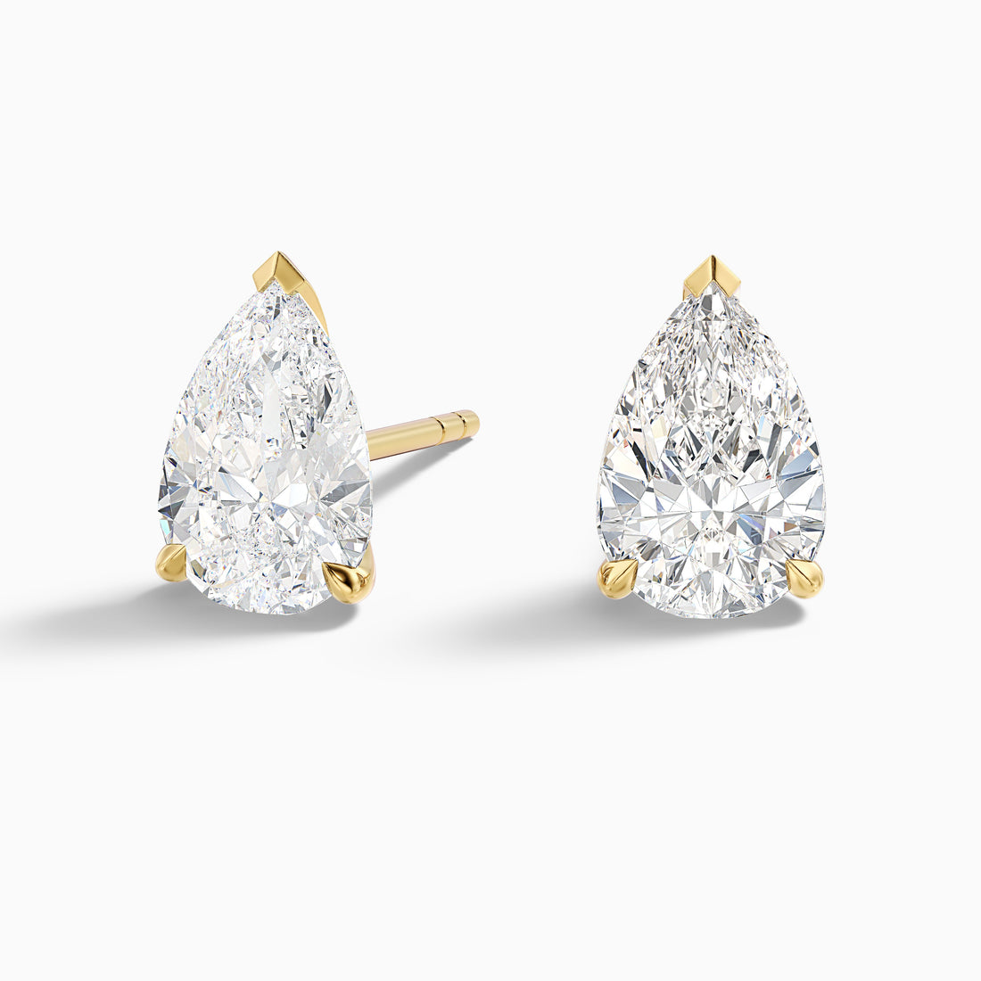 Pear Cut Moissanite Stud Diamond Earrings  DestGlow