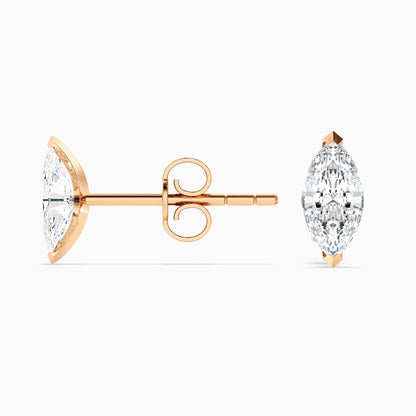 Marquise Cut Moissanite Stud Diamond Earrings