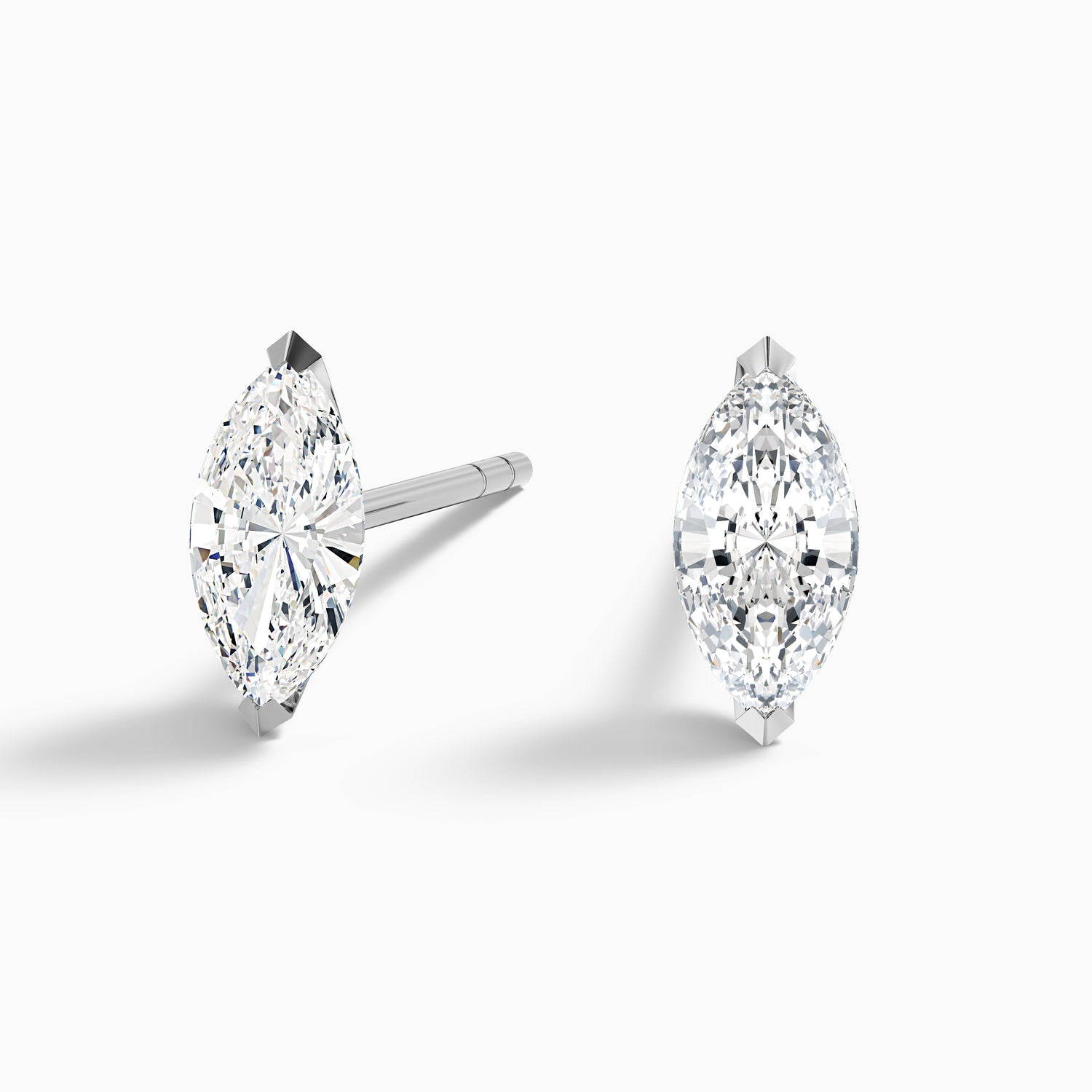 Marquise Cut Moissanite Stud Diamond Earrings