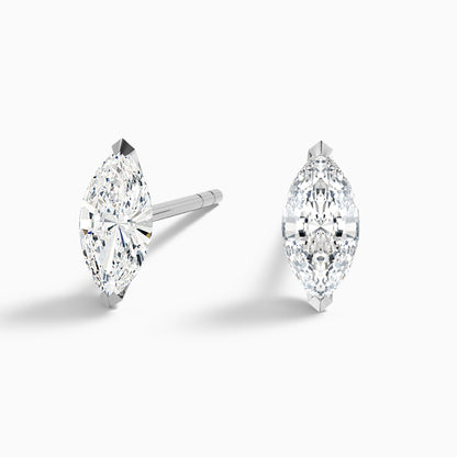 Marquise Cut Moissanite Stud Diamond Earrings