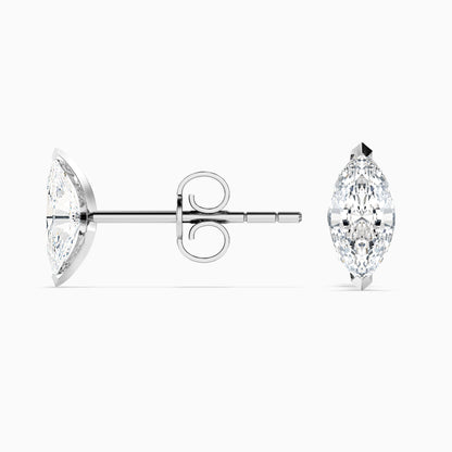 Marquise Cut Moissanite Stud Diamond Earrings