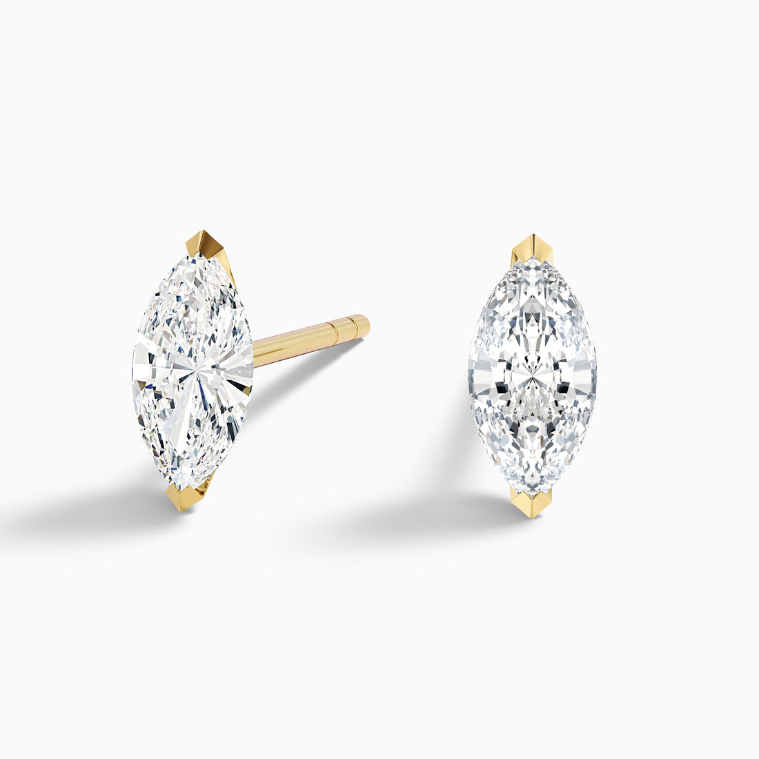 Marquise Cut Moissanite Stud Diamond Earrings  DestGlow