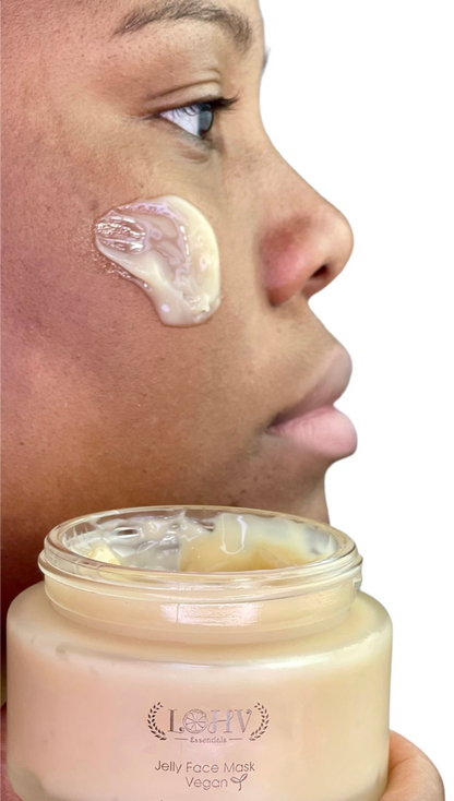 PREMIUM 100% VEGAN Rejuvenating JELLY FACE MASK With Retinol + Turmeric + Aloe Vera + Lactic acid + Rosemary Leaf