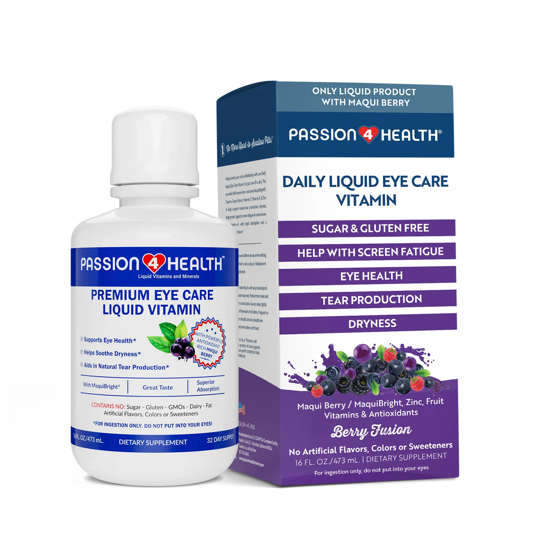 Daily Liquid Eye Care Vitamin by Passion 4 Health