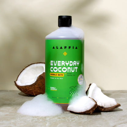 Alaffia EveryDay Coconut Bubble Bath, Purely Coconut 32oz by Alaffia