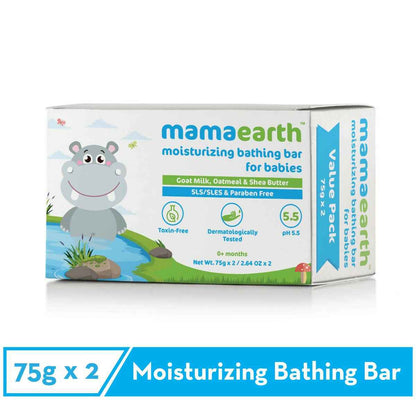Mamaearth Moisturizing Baby Bathing Soap Bar &amp; Natural Berry Blast Kids Toothpaste