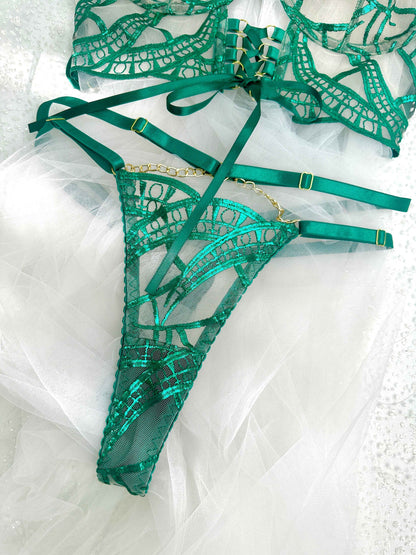 Luxe Green Metallic Foil Adjustable Set