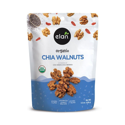 Chia Walnuts, Organic, Elan by Country Life Natural Foods