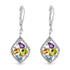 Sterling Silver Diamond Accent Multi Stone Rhombus Drop Earrings by Bids.com