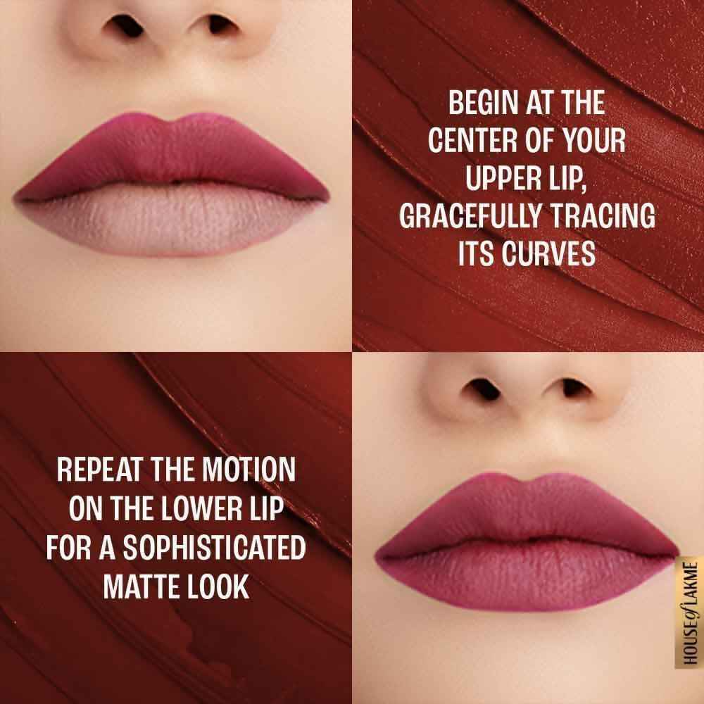 Lakme Forever Matte Lipstick, Made With French Rose Oil Extracts - Pink Geranium