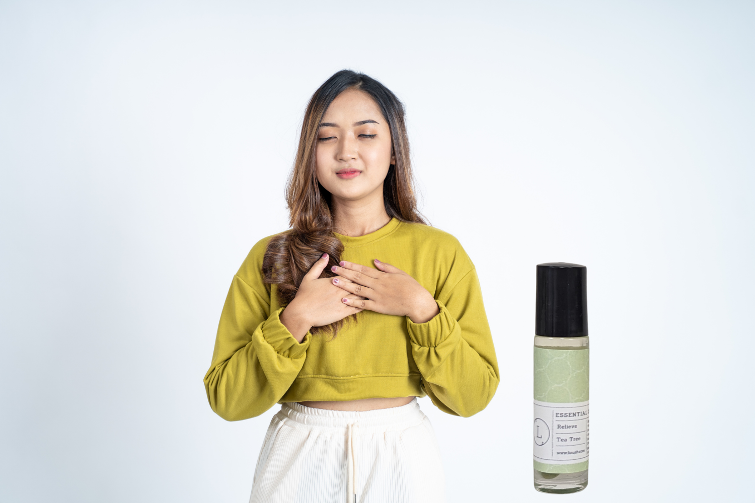 CBD Essential Oils Roll-On set with Crystals and CBD (THC free)