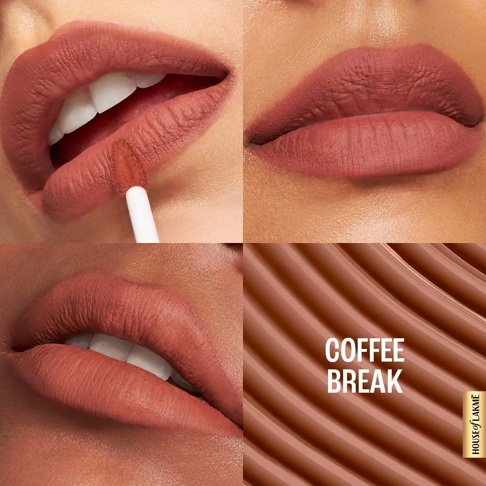 Lakme 9to5 Hya Matte Liquid Lipstick + Hyaluronic Acid - Coffee Break