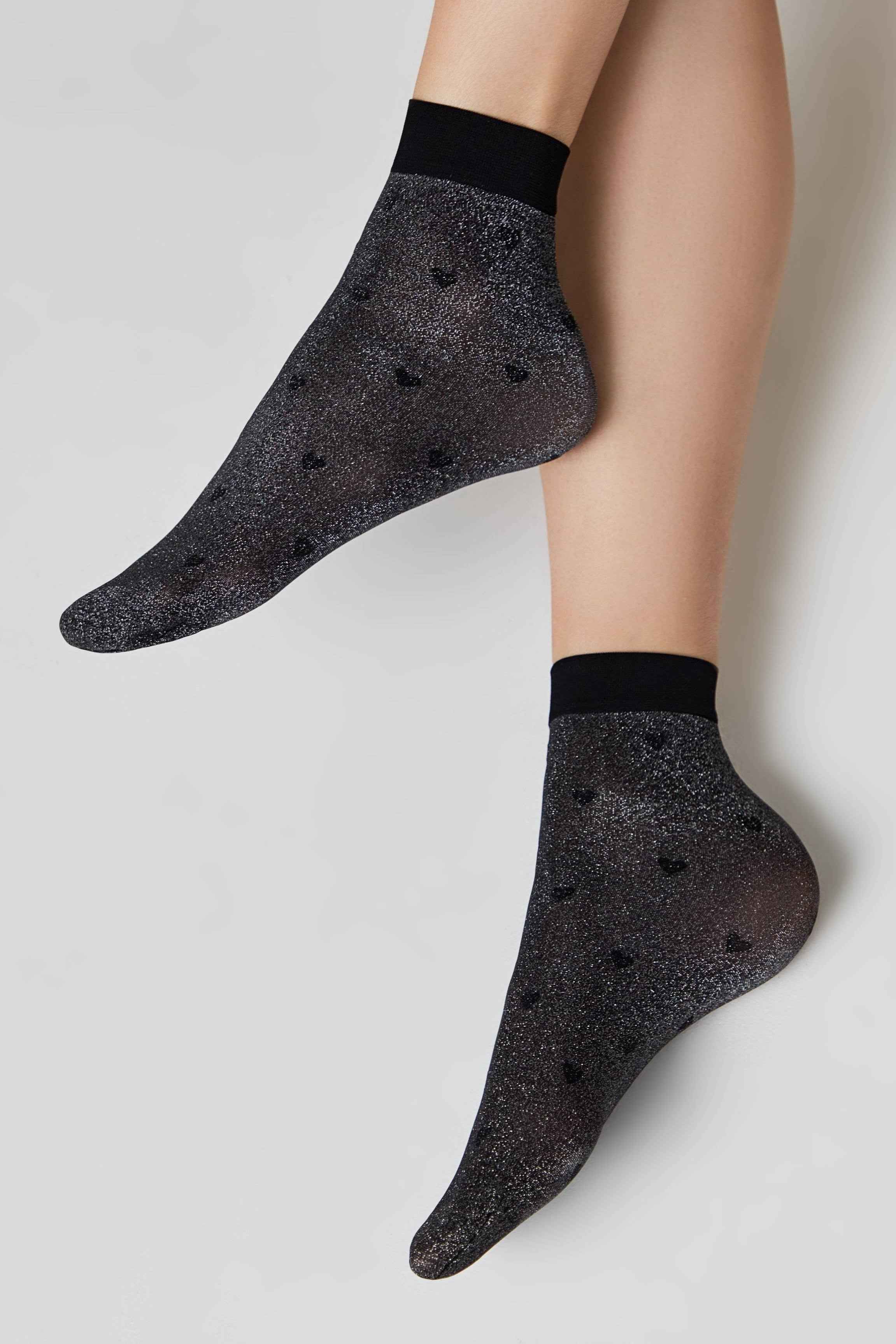 Shimmering Socks Conte Fantasy - "Hearts" Designs