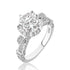 Rodiffy Moissanite 2.0Ct Round Cut Twist White Gold Promise Bridal Ring by Avera Group