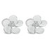 10K White Gold 1/3 Cttw Lab Grown Diamond Flower Petal Stud Earrings by Bids.com