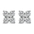 10K White Gold 1/2 Cttw Lab Grown Diamond Snowflake Stud Earrings by Bids.com