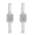 10K White Gold 3/8 Cttw Lab Grown Diamond Heart Shaped Huggie Hoop Earrings by Bids.com
