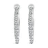 10K White Gold 1/4 Cttw Lab Grown Diamond Heart Shaped Huggy Hoop Earrings by Bids.com