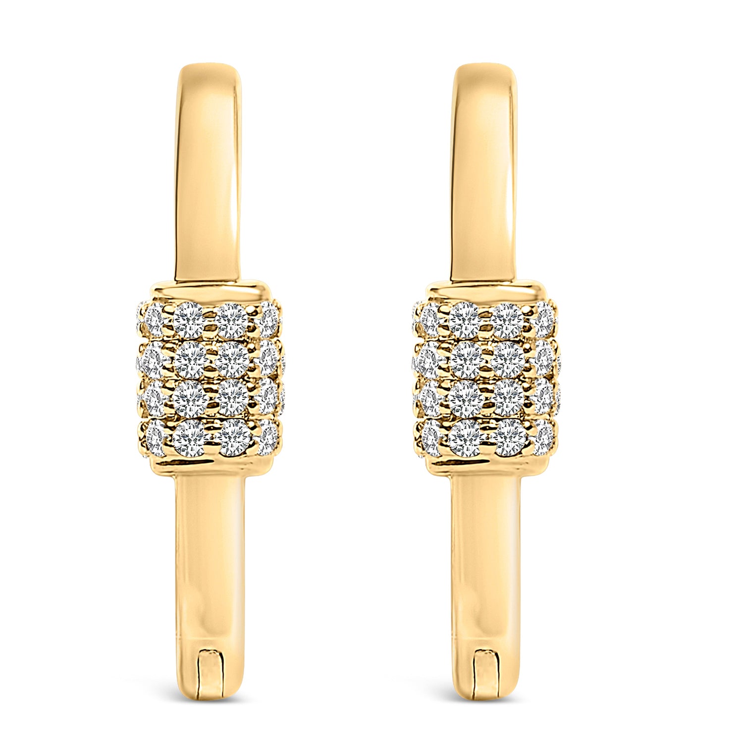 10K White Gold 3/8 Cttw Lab Grown Diamond Heart Shaped Huggie Hoop Earrings by Bids.com