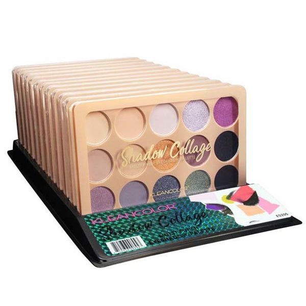 KLEANCOLOR Shadow Collage Multi Finish Eyeshadow Palette FUSION Display Set, 12 pcs - DestGlow