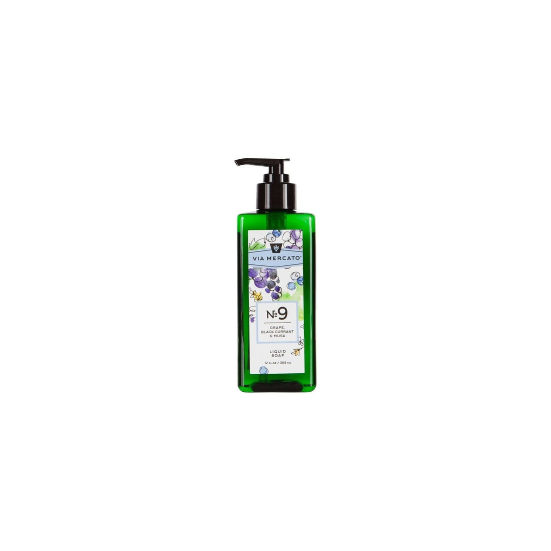 Via Mercato Nro.9 Liquid Soap (Grape, Black Currant &amp; Musk) 12oz by Pasteur Pharmacy