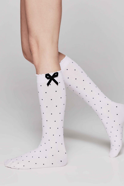Conte Knee-Highs for girls Evie 50 Den - Decorative Bow