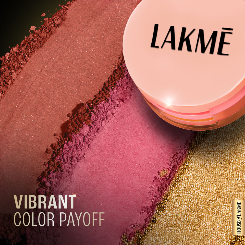 Lakme 9 To 5 Eyeconic Cream Powder Eyeshadow Stack - Golden Hour Goddess