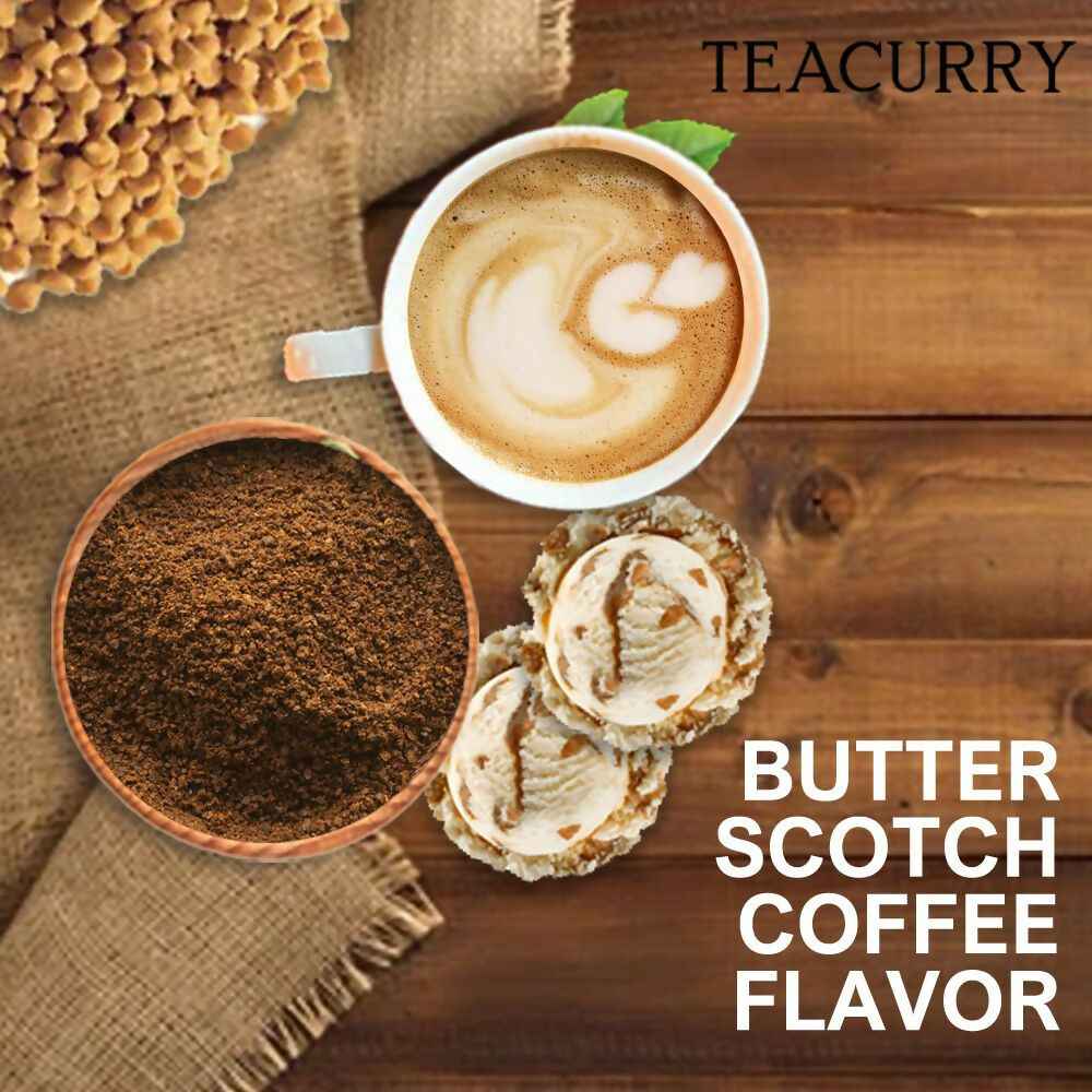 Teacurry Butterscotch Coffee - Arabica Freeze Dried Coffee for Instant Hot &amp; Cold Coffee
