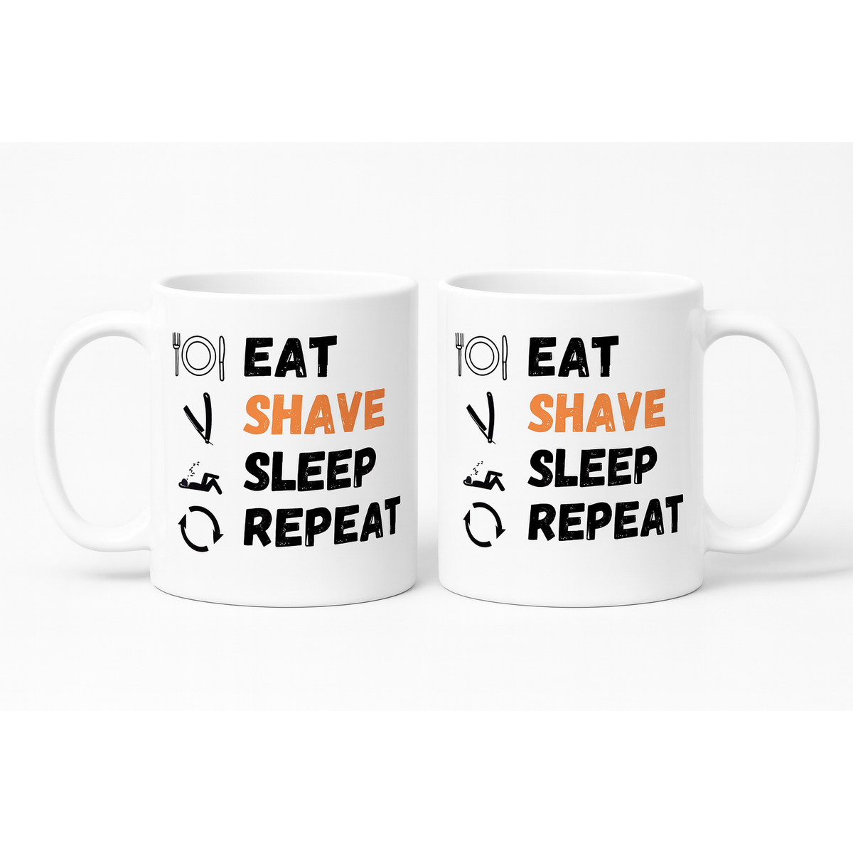 Pasteur Eat Shave Sleep Repeat – Barber Life Ceramic Mug by Pasteur Pharmacy