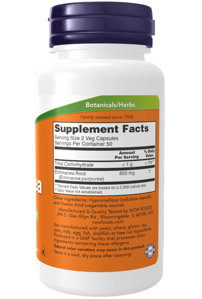 Echinacea 400 mg Veg Capsules by Country Life Natural Foods