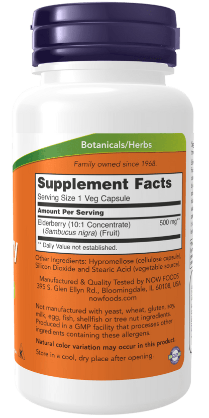Elderberry 500mg by Country Life Natural Foods
