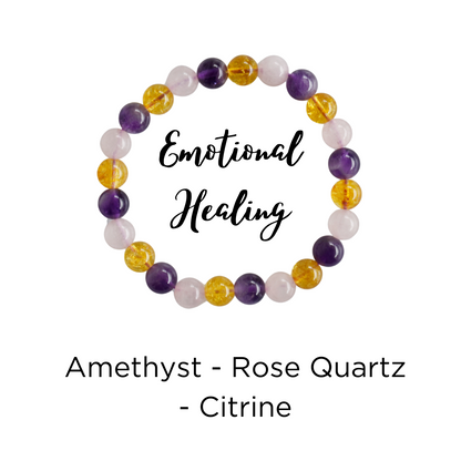 Promoting EMOTIONAL HEALING Bracelet Crystal Bracelet (Protection and Vitality)  DestGlow