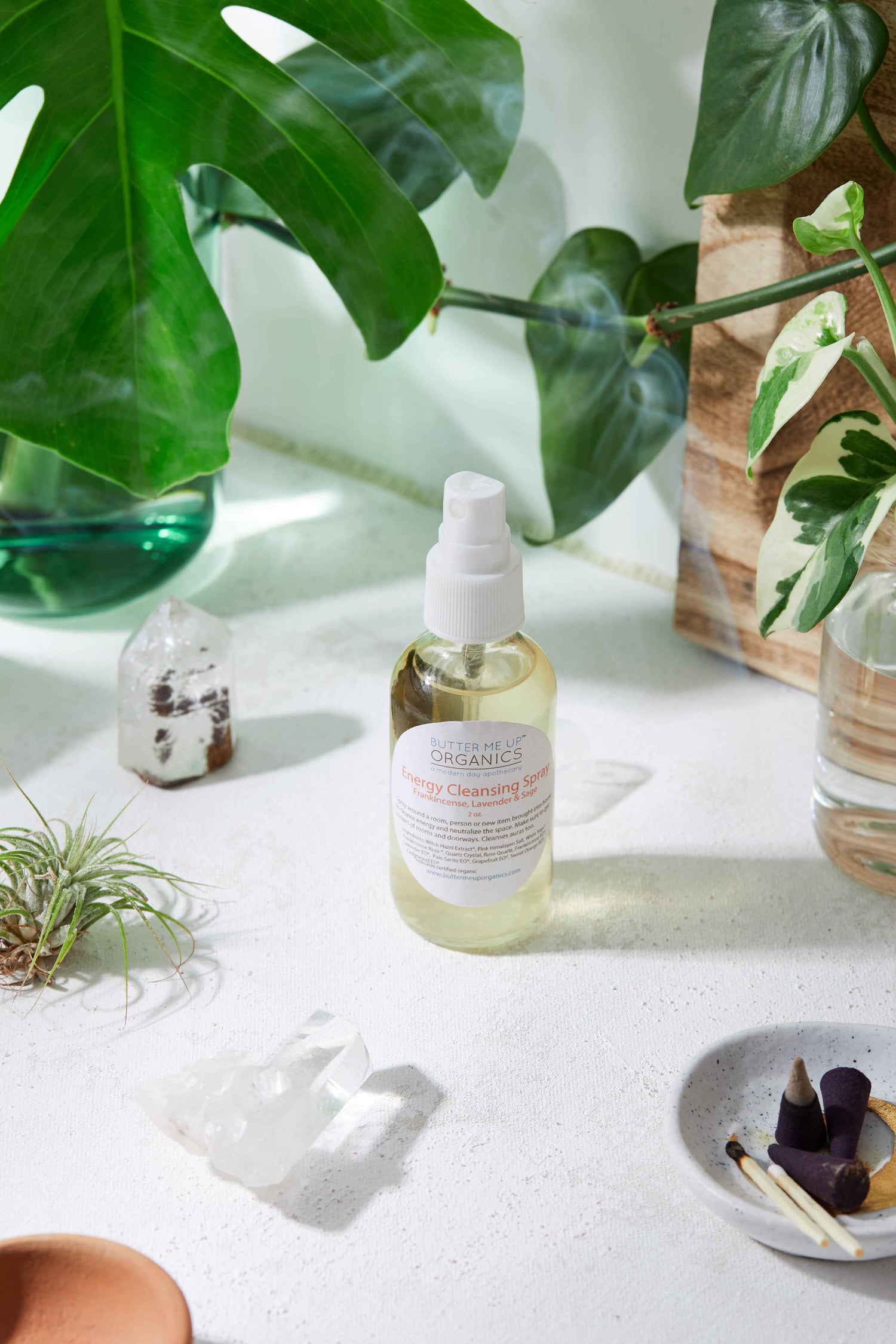 Organic Energy Cleansing Spray / Smudge Spray / Space Clearing / Energy Cleansing / Aura Cleansing / Purifying / Cleanse Negative Energy /