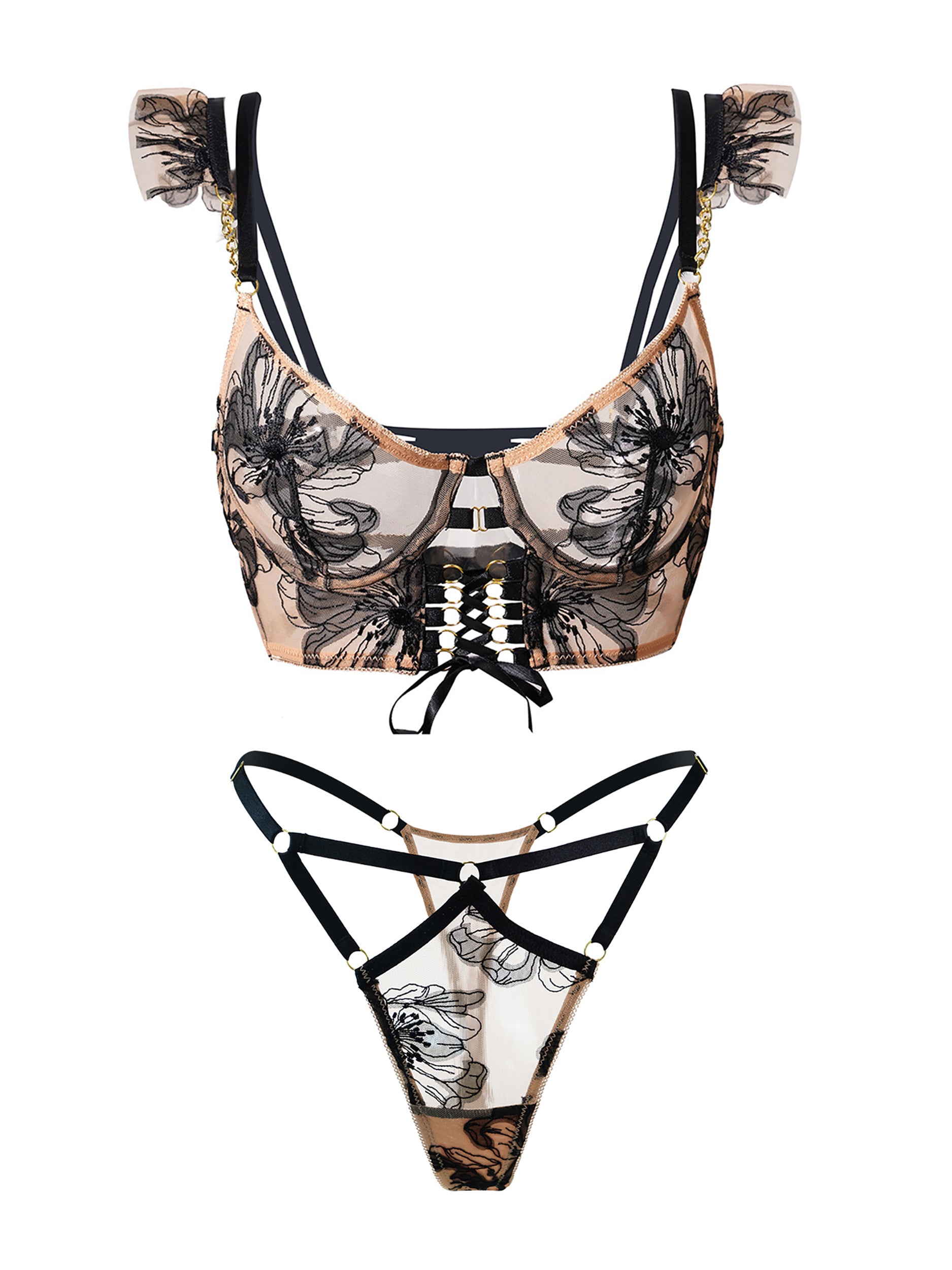 Diana Black Sculpting Body Lingerie Set 