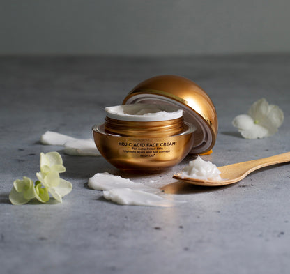 Kojic Acid Brightening Face Cream – Vegan, Gluten-Free &amp; Acne-Prone Skin Friendly  DestGlow
