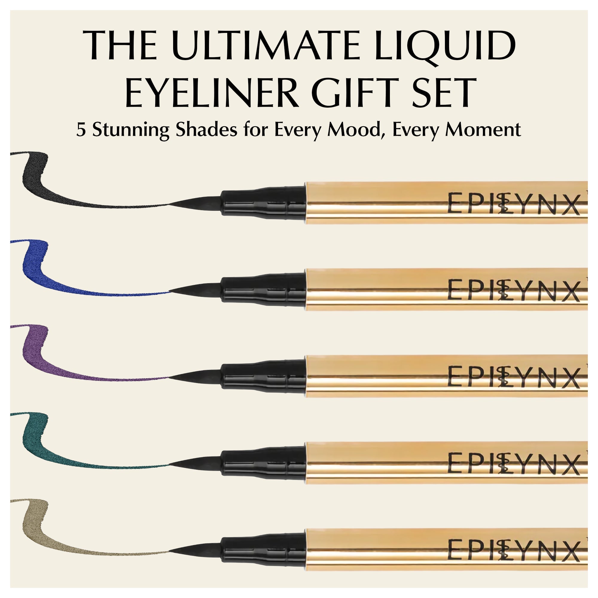 Waterproof Liquid Eyeliner Pen – Vegan, Gluten-Free, Smudge-Proof Precision in Matte &amp; Shimmer Shades by EpiLynx
