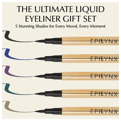 Waterproof Liquid Eyeliner Pen – Vegan, Gluten-Free, Smudge-Proof Precision in Matte &amp; Shimmer Shades by EpiLynx