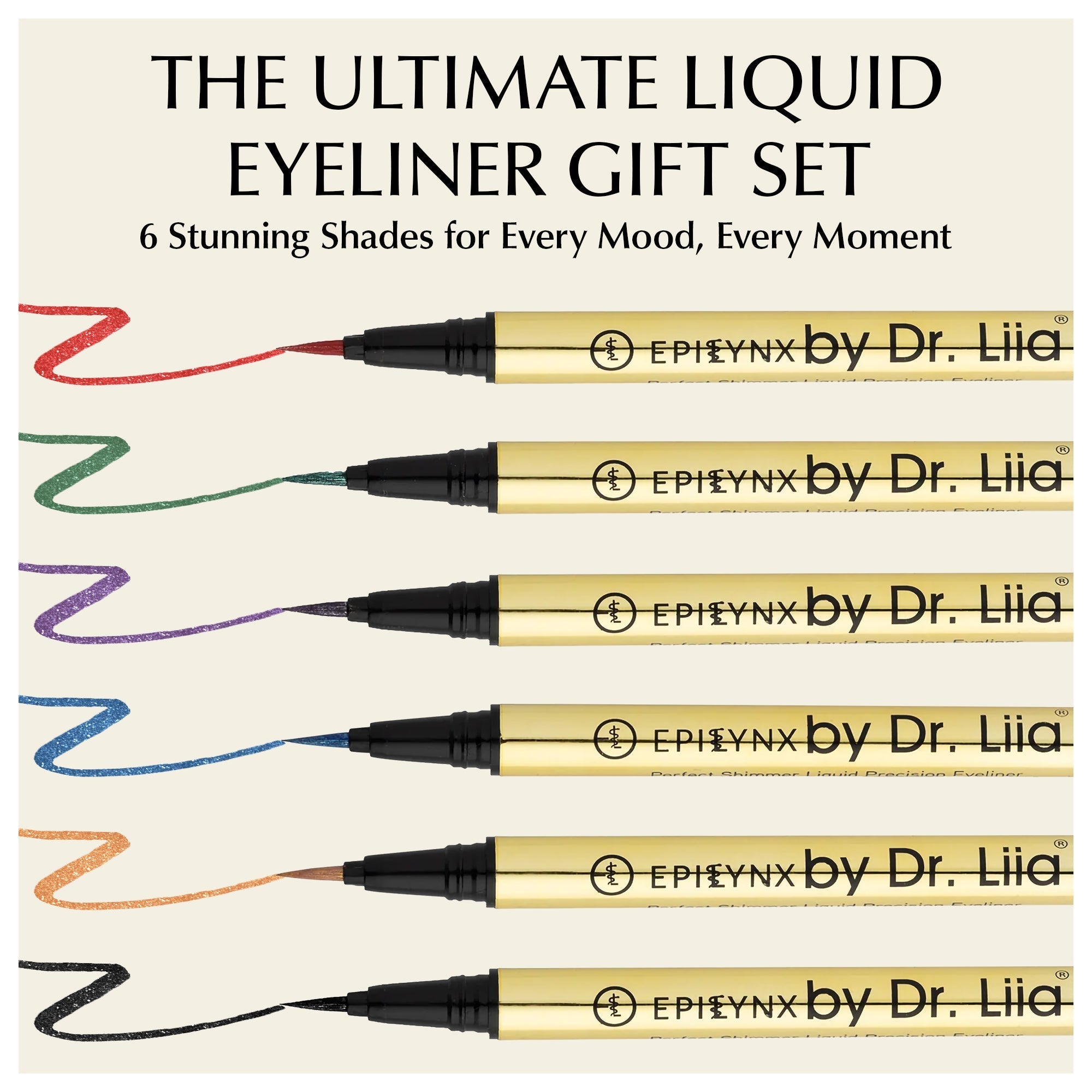 Waterproof Liquid Eyeliner Pen – Vegan, Gluten-Free, Smudge-Proof Precision in Matte &amp; Shimmer Shades 