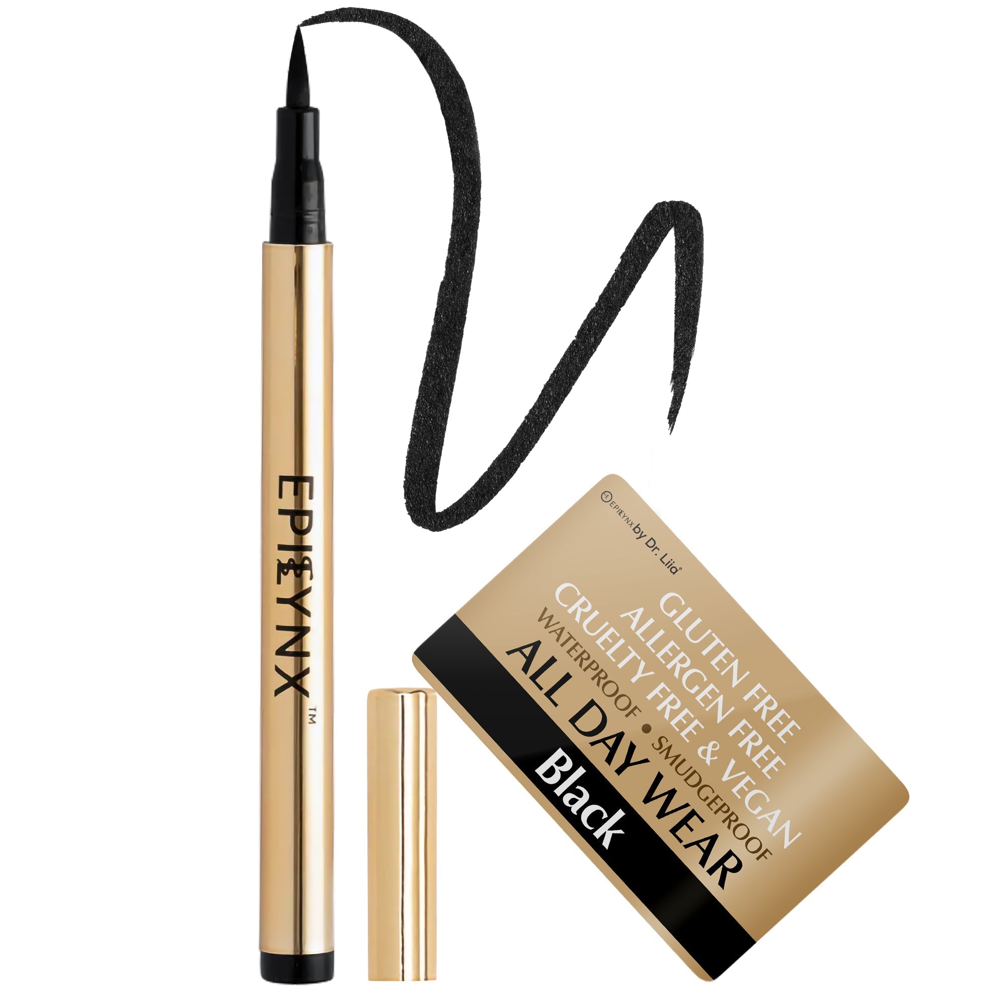 Waterproof Liquid Eyeliner Pen – Vegan, Gluten-Free, Smudge-Proof Precision in Matte &amp; Shimmer Shades by EpiLynx