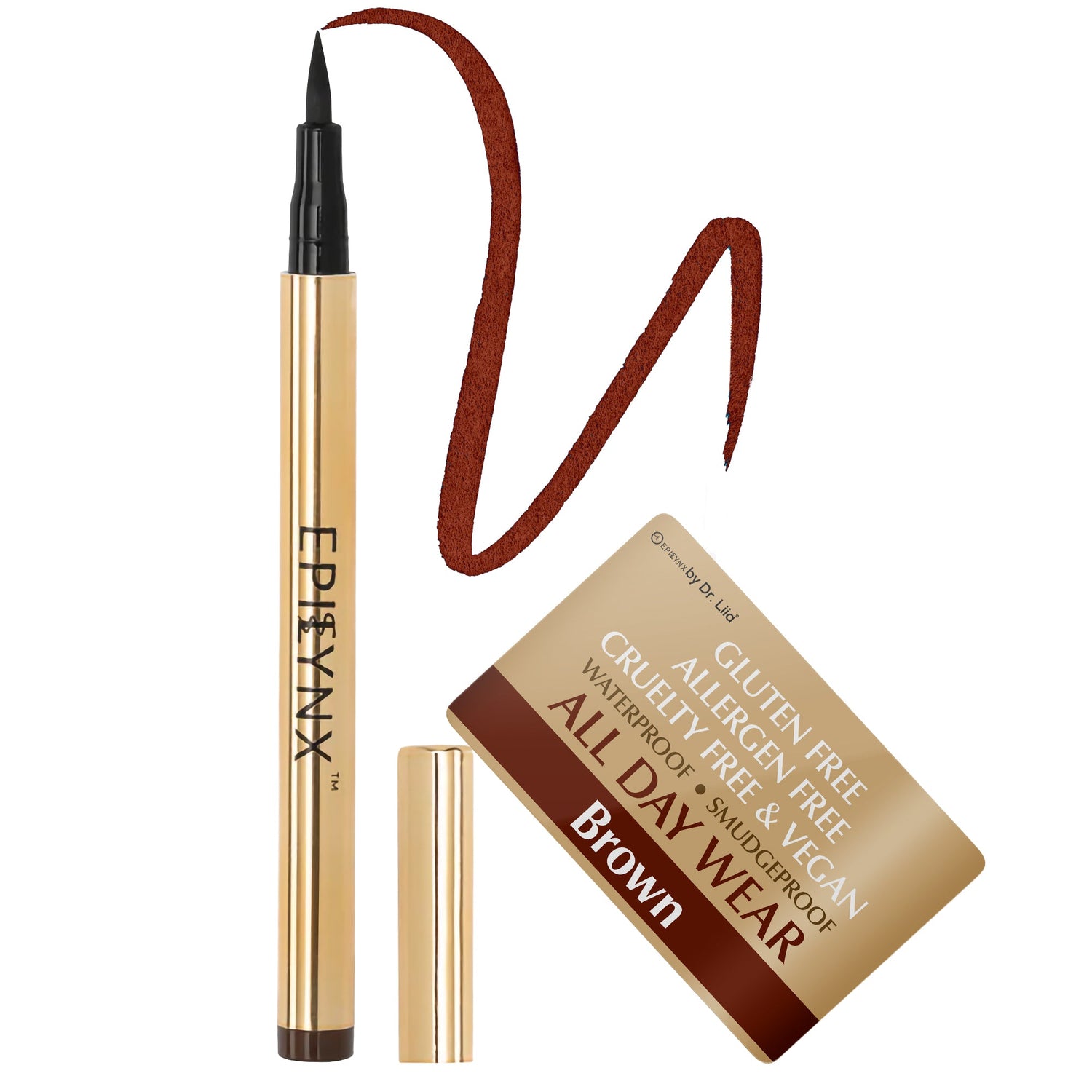 Waterproof Liquid Eyeliner Pen – Vegan, Gluten-Free, Smudge-Proof Precision in Matte &amp; Shimmer Shades by EpiLynx
